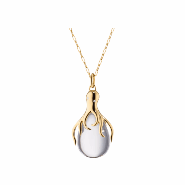 Monica Rich Kosann 18K Yellow Gold Octopus Charm Necklace