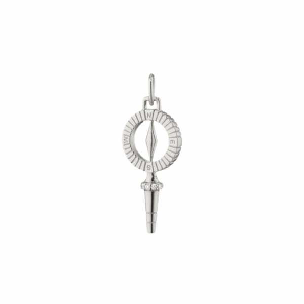Monica Rich Kosann Mini “True North” Compass Key Necklace