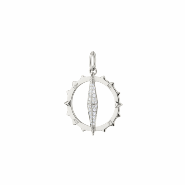 Monica Rich Kosann’s sterling silver Points North Compass.