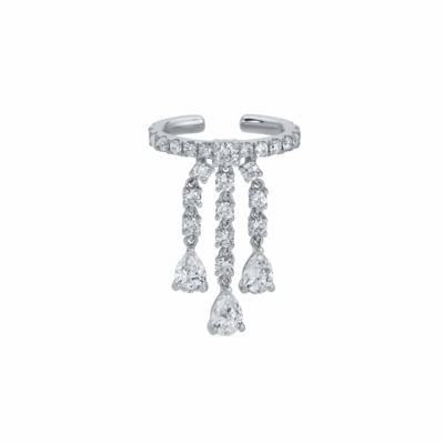 Anita Ko’s 18K white gold fringe ear cuff