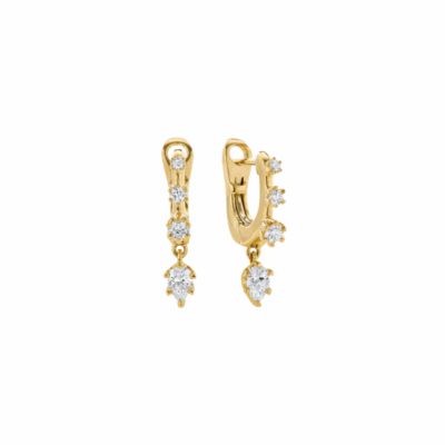 Daystar Large Hoop Diamond Earrings