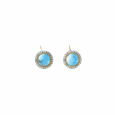 Kazakstan Turquoise Golden Hill Earrings