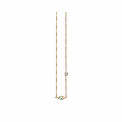 Sydney Evan Mini Enamel Protective Eye Necklace