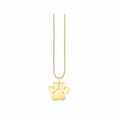 Sydney Evan’s 14K yellow gold Pure Paw necklace.