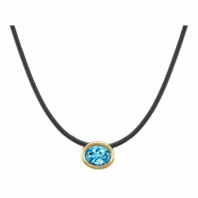 Scuba choker Blue Topaz