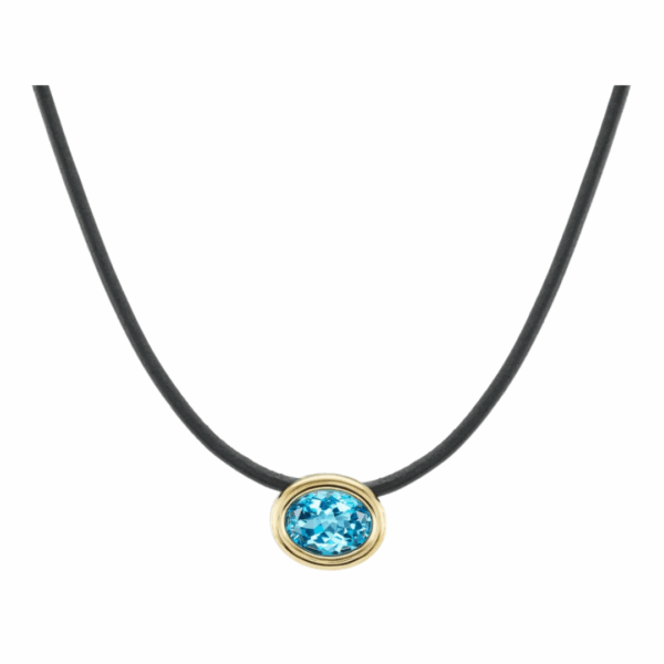 Scuba choker Blue Topaz