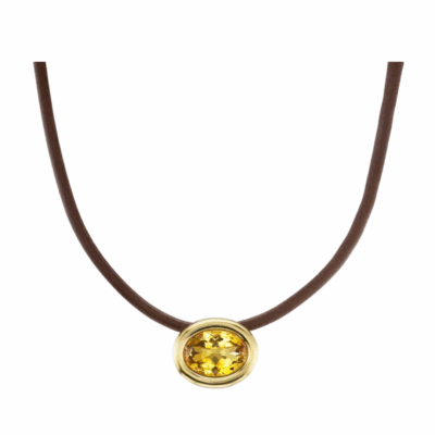 Scuba choker Citrine