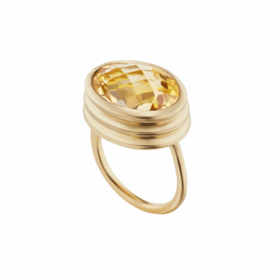 18KYG Scuba Ring with Citirne