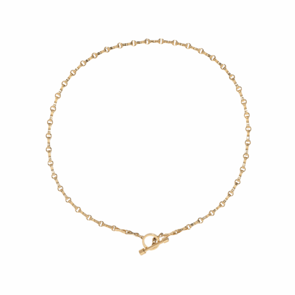 18k yellow gold Small Motif Double Link Toggle Chain