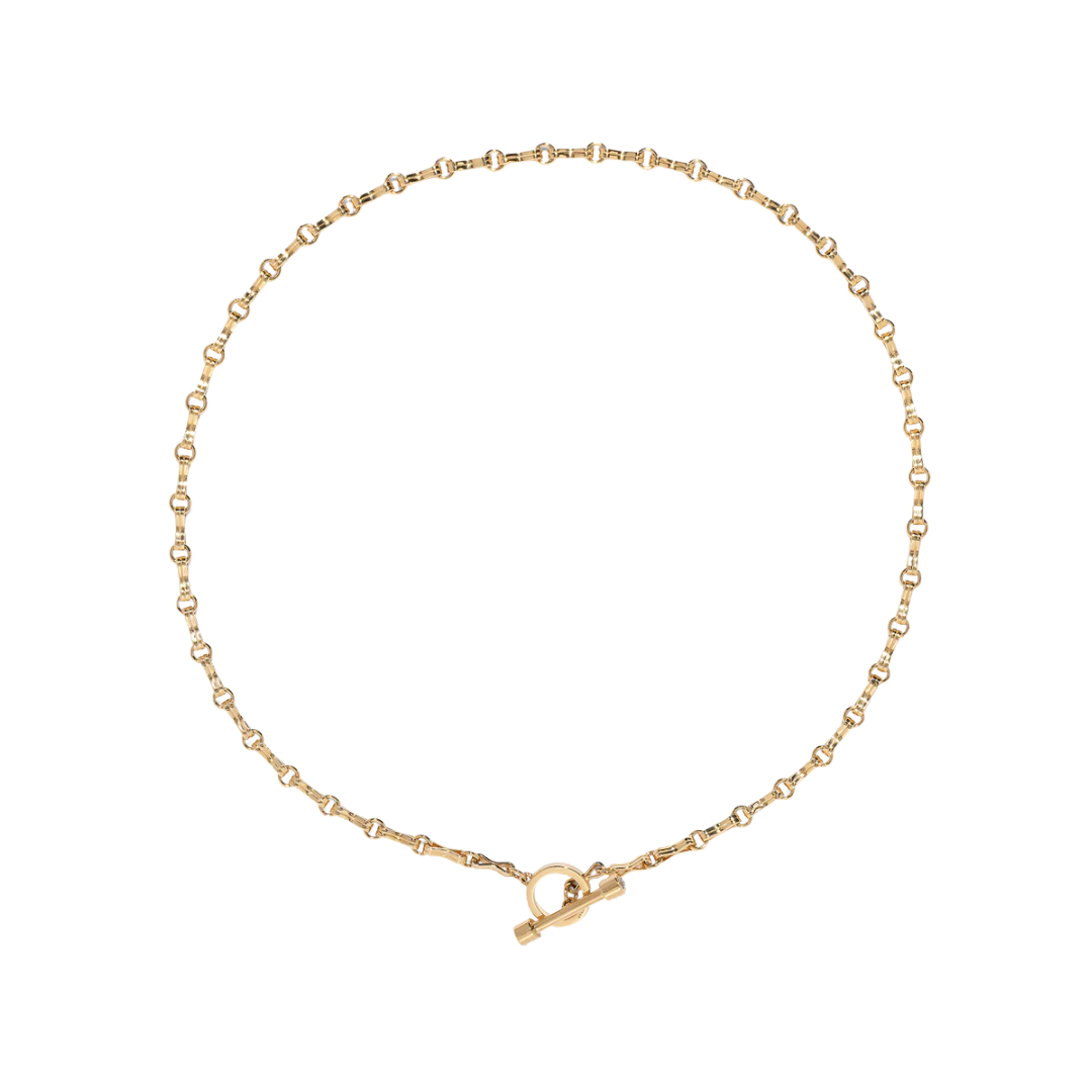 18k yellow gold Small Motif Double Link Toggle Chain