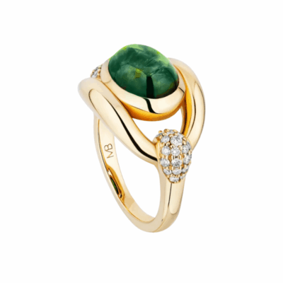 14KYG Solitarie SlingShot Ring