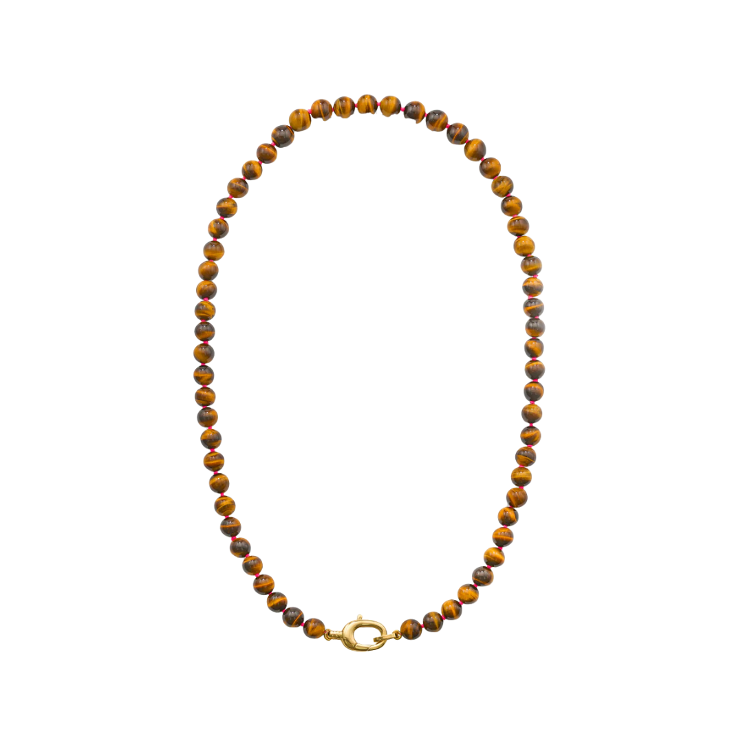 Rebel Tigers Eye Bead Necklace