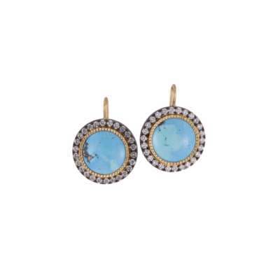 Kazakstan Turquoise Golden Hill Earrings