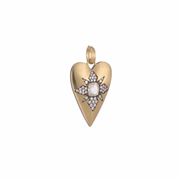 Sylva & Cie’s Gilded Age Diamond Heart Pendant
