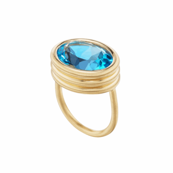 Scuba ring Blue Topaz, size 7
