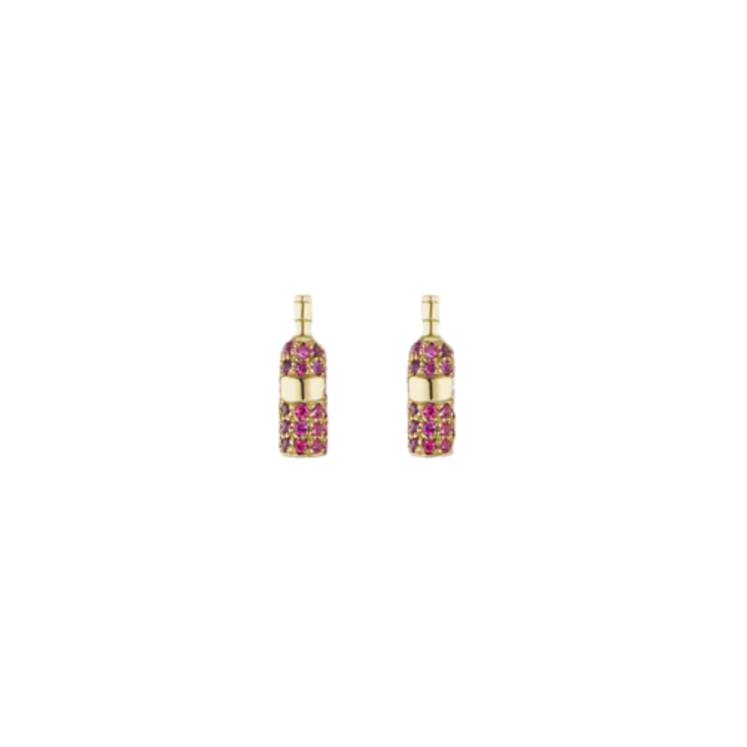 Wine Bottle Stud Earrings