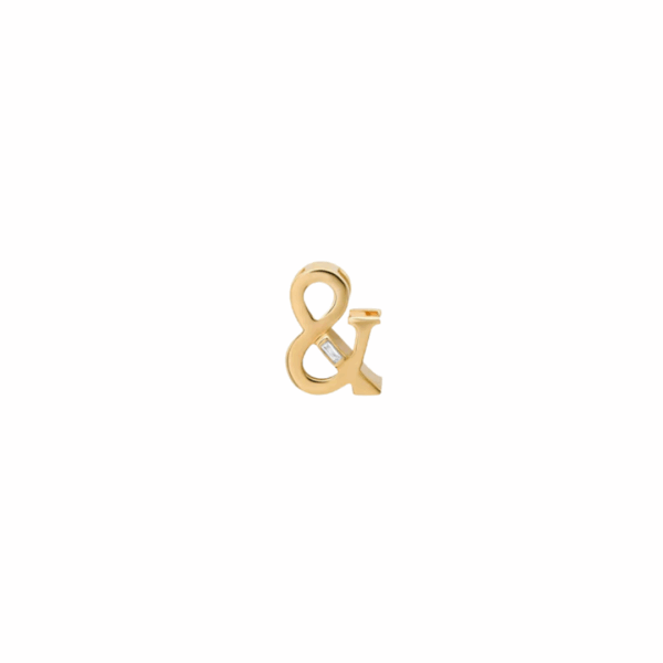 14KYG AMPERSAND (&) Charm with a Diamond