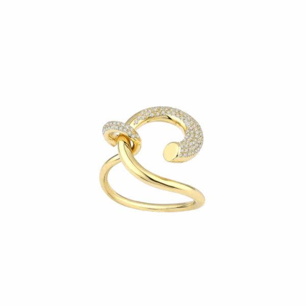 Kloto  Radiant Ring in 18K Yellow Gold & Diamonds  Size 7