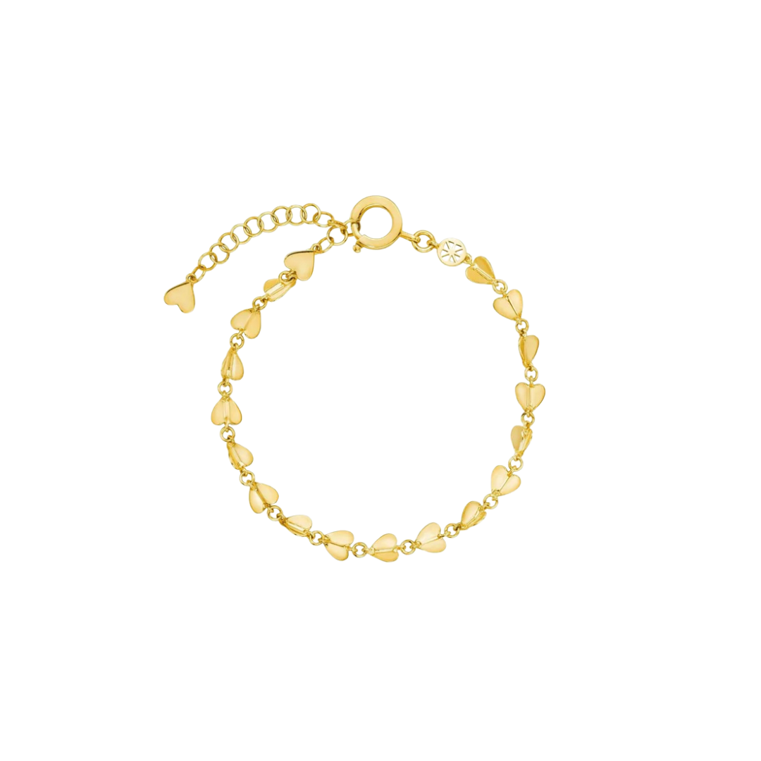 Small Yellow Gold Wings of Love Bracelet