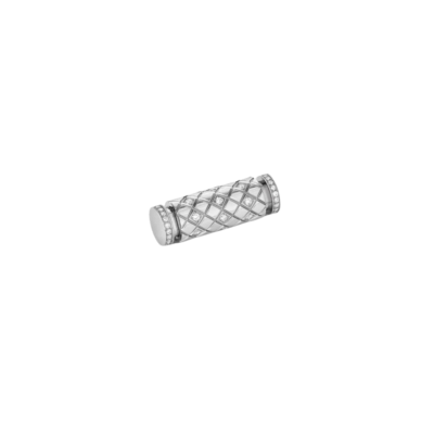 18KWG Semi-Paved Latch Pendante with Diamonds