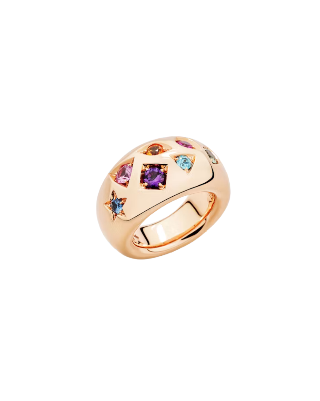 Iconica Fancy Scalare Ring in 18K Rose Gold