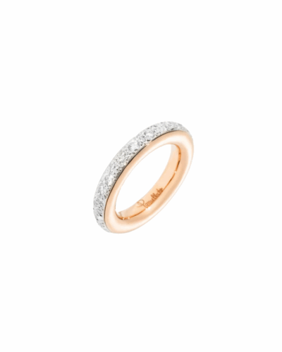 18K Rose & White Gold Iconica Small Ring with Diamonds