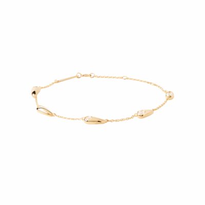 PDPAOLA's Yellow Gold Plated Sterling Silver Becca Bracelet with Zirconia