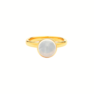Syna 18K Yellow Gold Medium Moon Quartz Baubles Ring