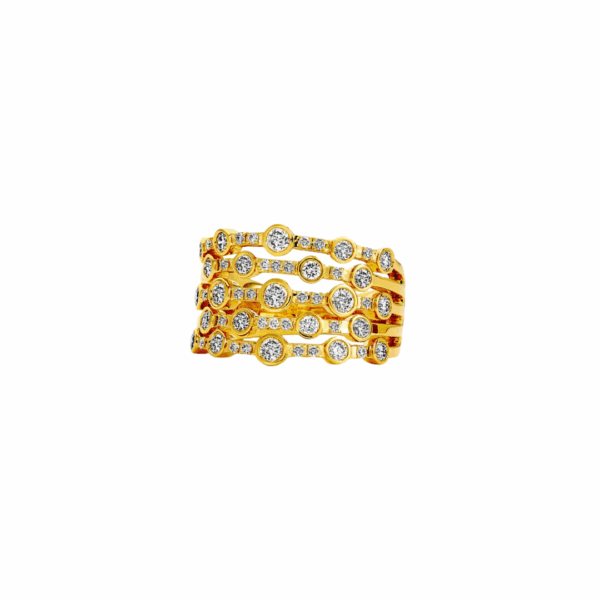 Syna 18K Yellow Gold Cosmic Starry Night Ring with Diamonds