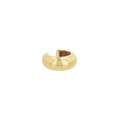 Thick Half Round Ear Cuff in 14K Yellow Gold