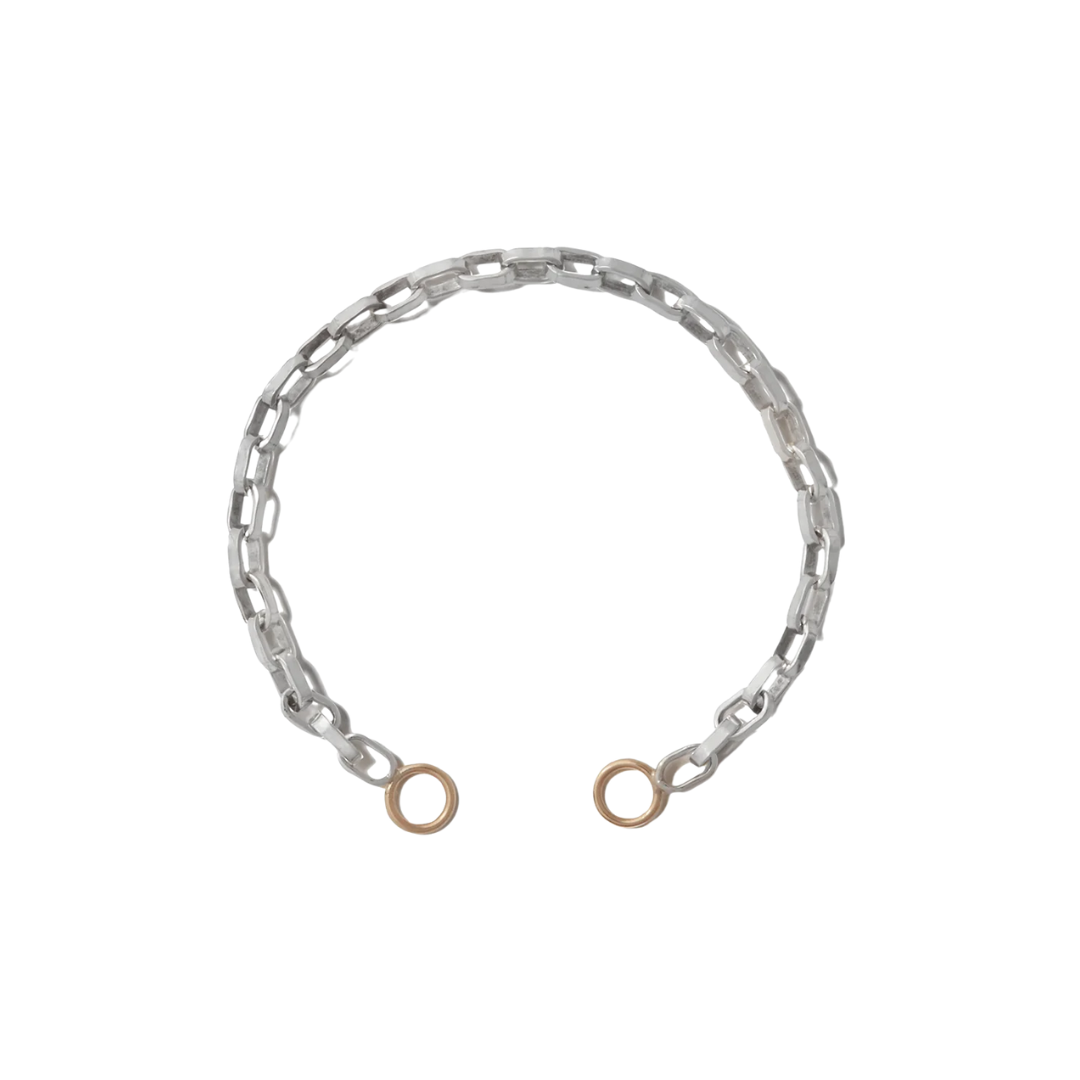 Sterling Silver and 14KYG Rolling Curb Chain Bracelet