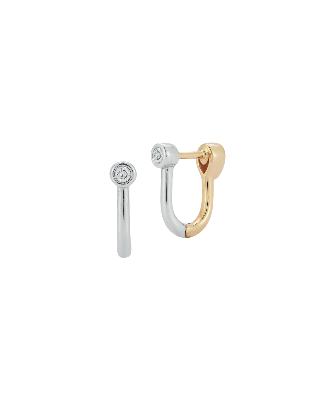 Dana Rebeccas reversible U-Huggie earrings