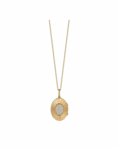 Dana Rebecca’s Teddy Paige Oval Locket necklace