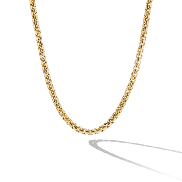 Box Chain Necklace in 18K Yellow Gold, 2.7mm - Image 2