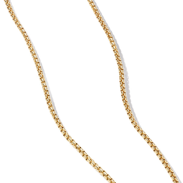 Box Chain Necklace in 18K Yellow Gold, 2.7mm - Image 3