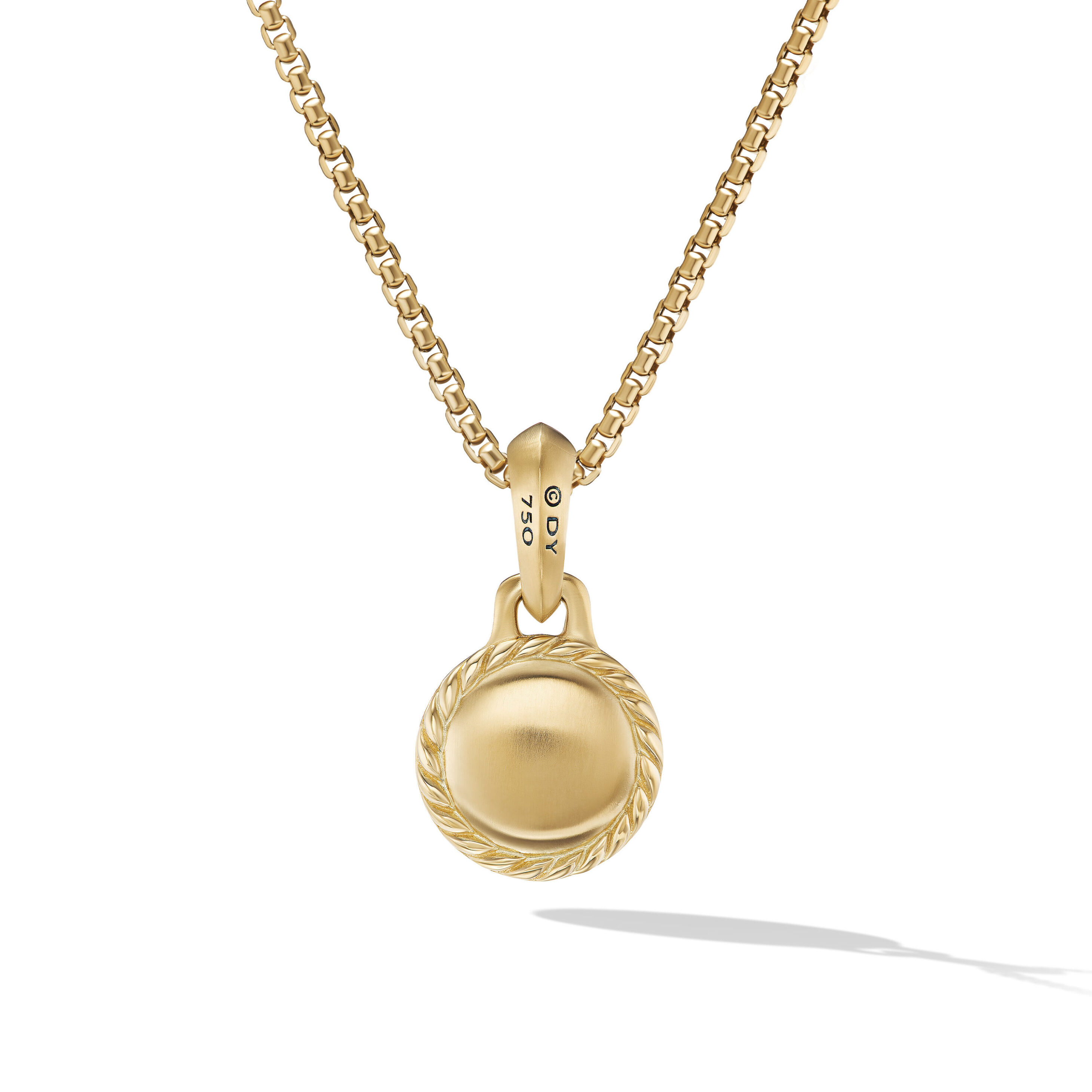 Evil Eye Amulet in 18K Yellow Gold with Emerald