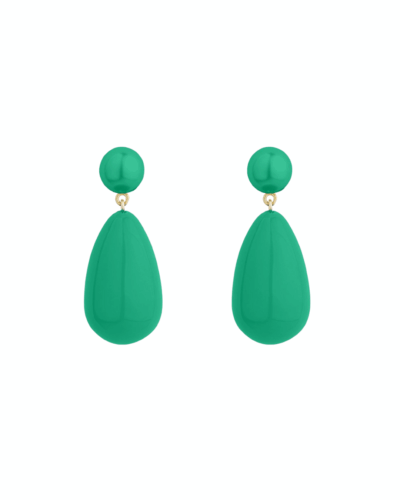 Large Green Drop Earrings