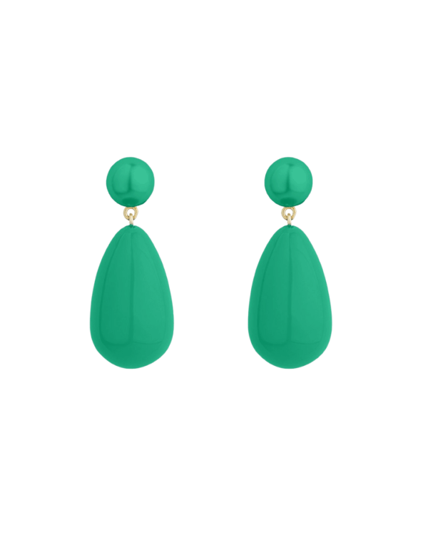 Large Green Drop Earrings