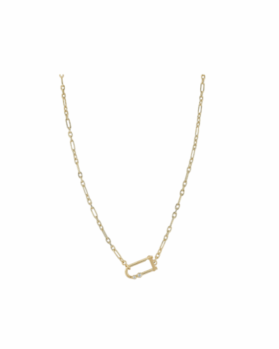 Jade Trau Petite Georgie Lock Necklace