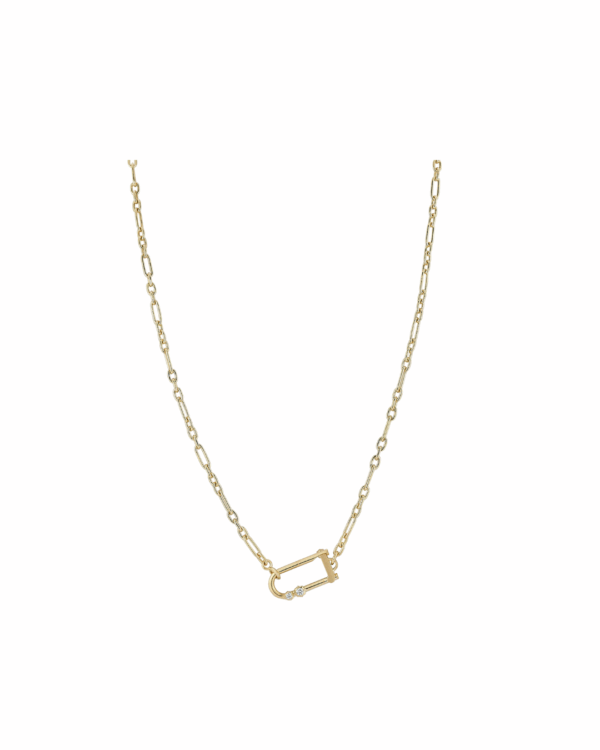 Jade Trau Petite Georgie Lock Necklace
