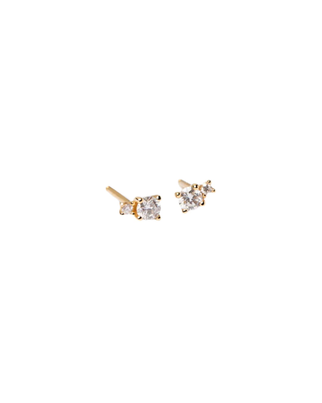 Solitaire Duo stud Earrings