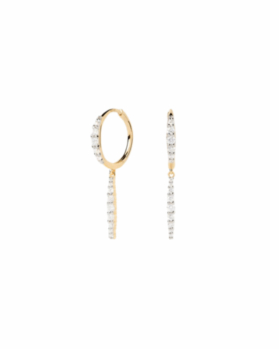 Diamonds And Gold Kate Drop Hoops