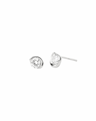 Diamonds and gold Delia stud earrings