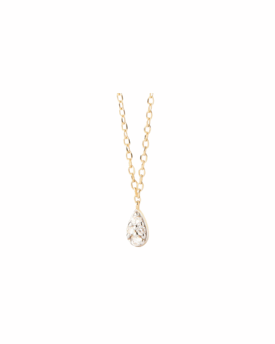 PDPAOLA Diamonds and Gold Rio Solitary Necklace with lab-grown diamond  F color and VS2 clarity,  0.05 carats
