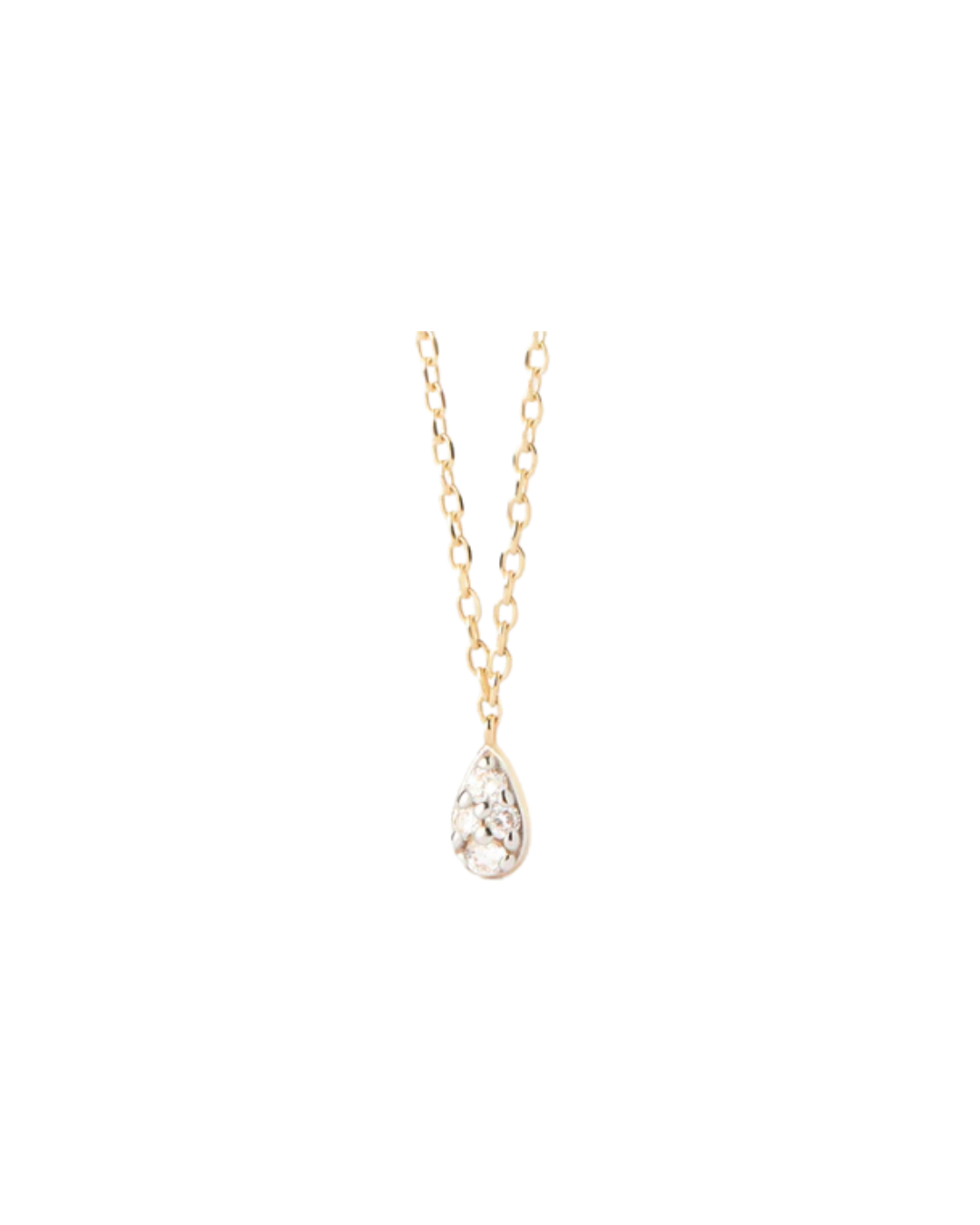 PDPAOLA Diamonds and Gold Rio Solitary Necklace with lab-grown diamond F color and VS2 clarity, 0.05 carats
