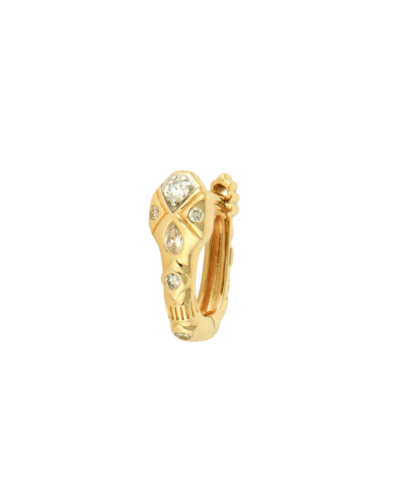 Three Stories Copperhead Snake Huggie Earring