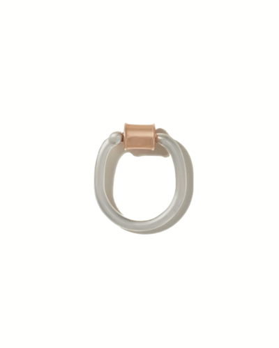 The Silver and Gold Trundle Lock Ring, size 7
