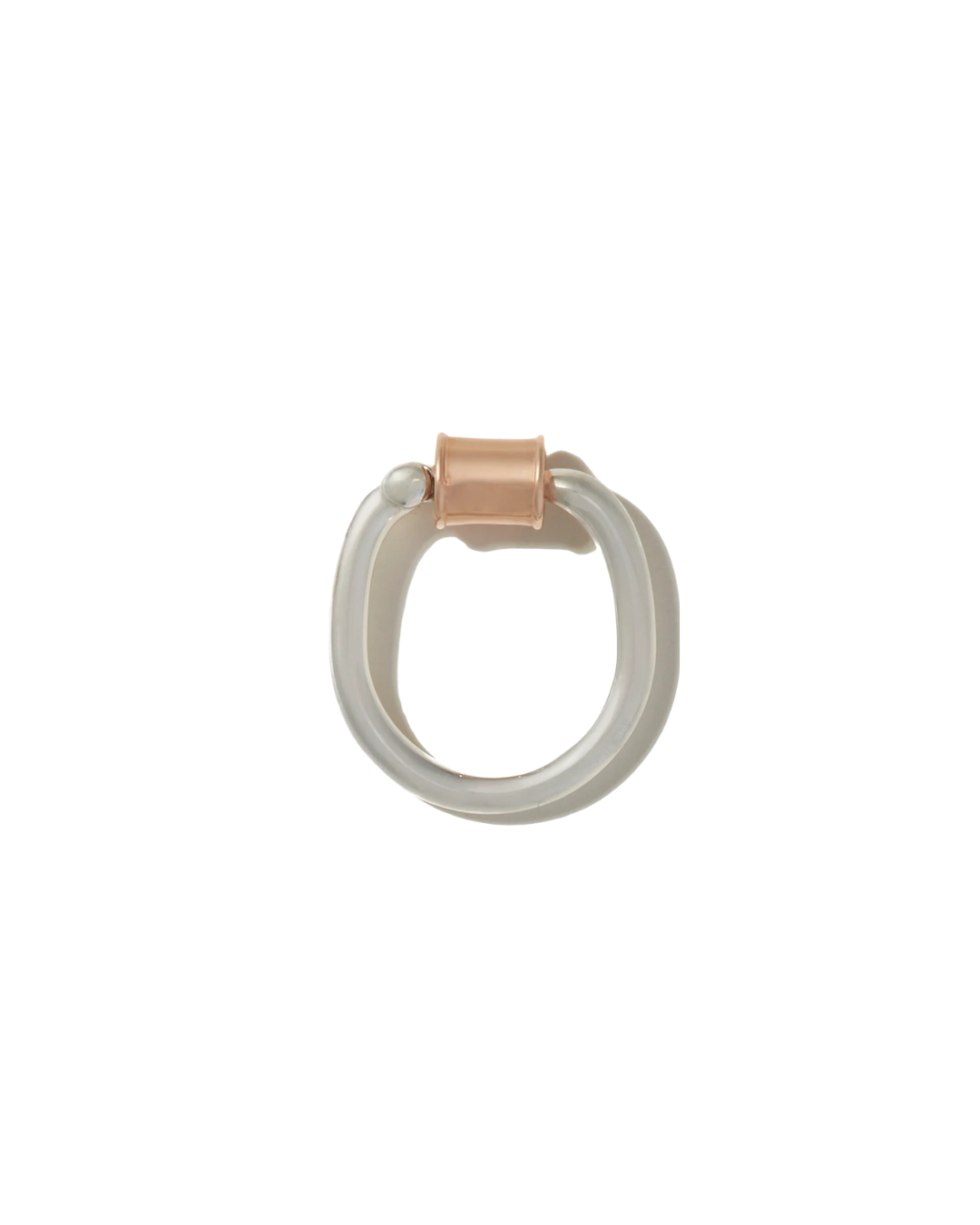 The Silver and Gold Trundle Lock Ring, size 7
