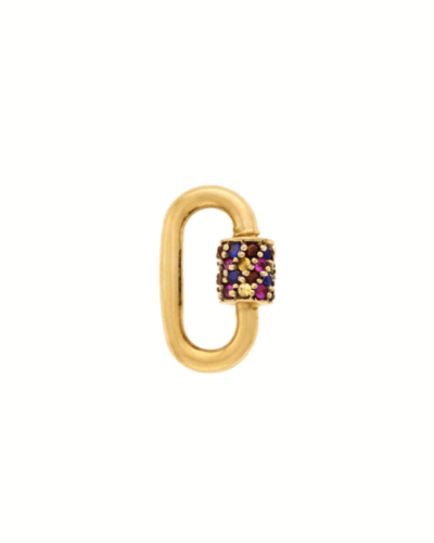 Marla Aaron 14K Yellow Gold  Stoned Babylock with Mixed Sapphires