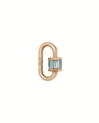 Marla Aaron Total Baguette Aquamarine 14K Yellow Gold Baby Lock